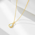 S925 Sterling Silver Geometric Pear-Shaped Necklace