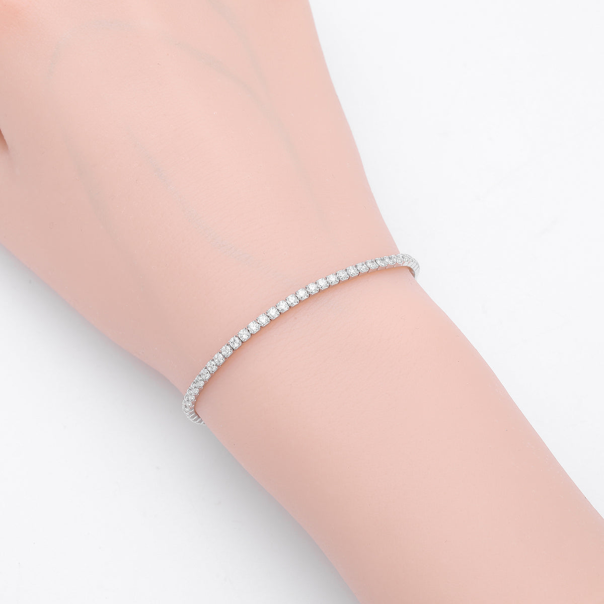 S925 Sterling Silver Micro-Pave Zircon Bracelet