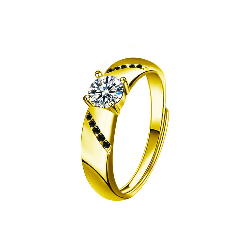 S925 Sterling Silver Moissanite Wedding Ring