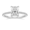 S925 silver set with 7 × 9mm Redeen zircon light luxury ring