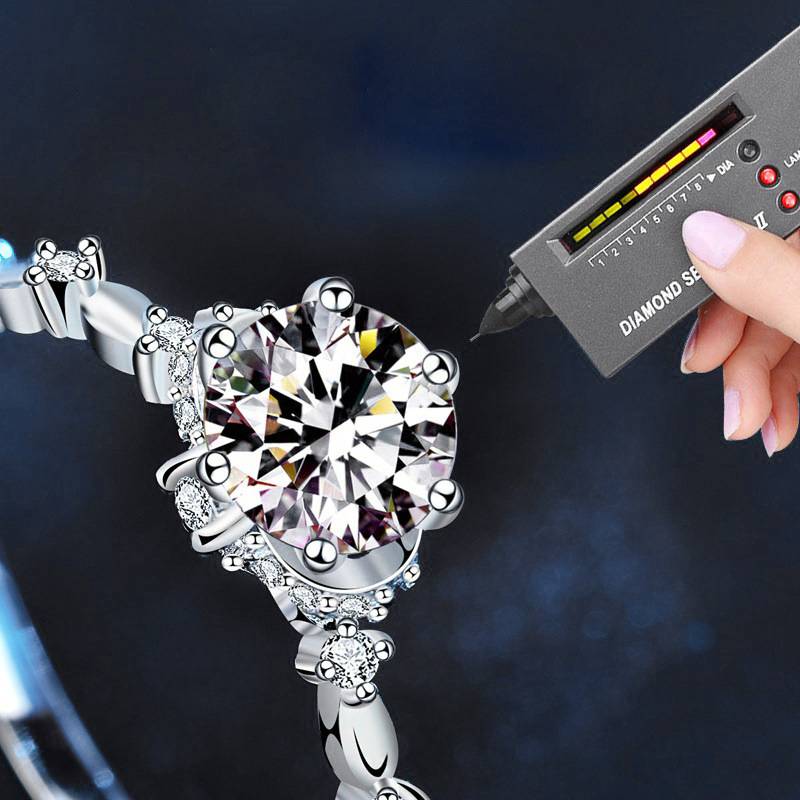 S925 Sterling Silver Moissanite Bridal Bouquet Ring