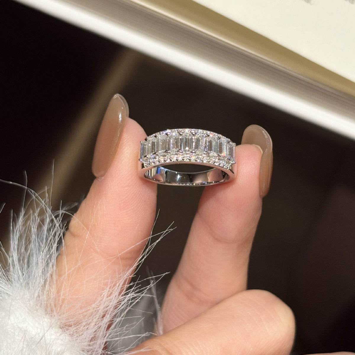 S925 Sterling Silver Moissanite Ring