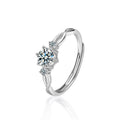 925 Sterling Silver Spiral Moissanite Couple Ring