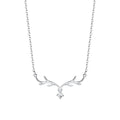 S925 Sterling Silver "Always with You" Antler Christmas Necklace