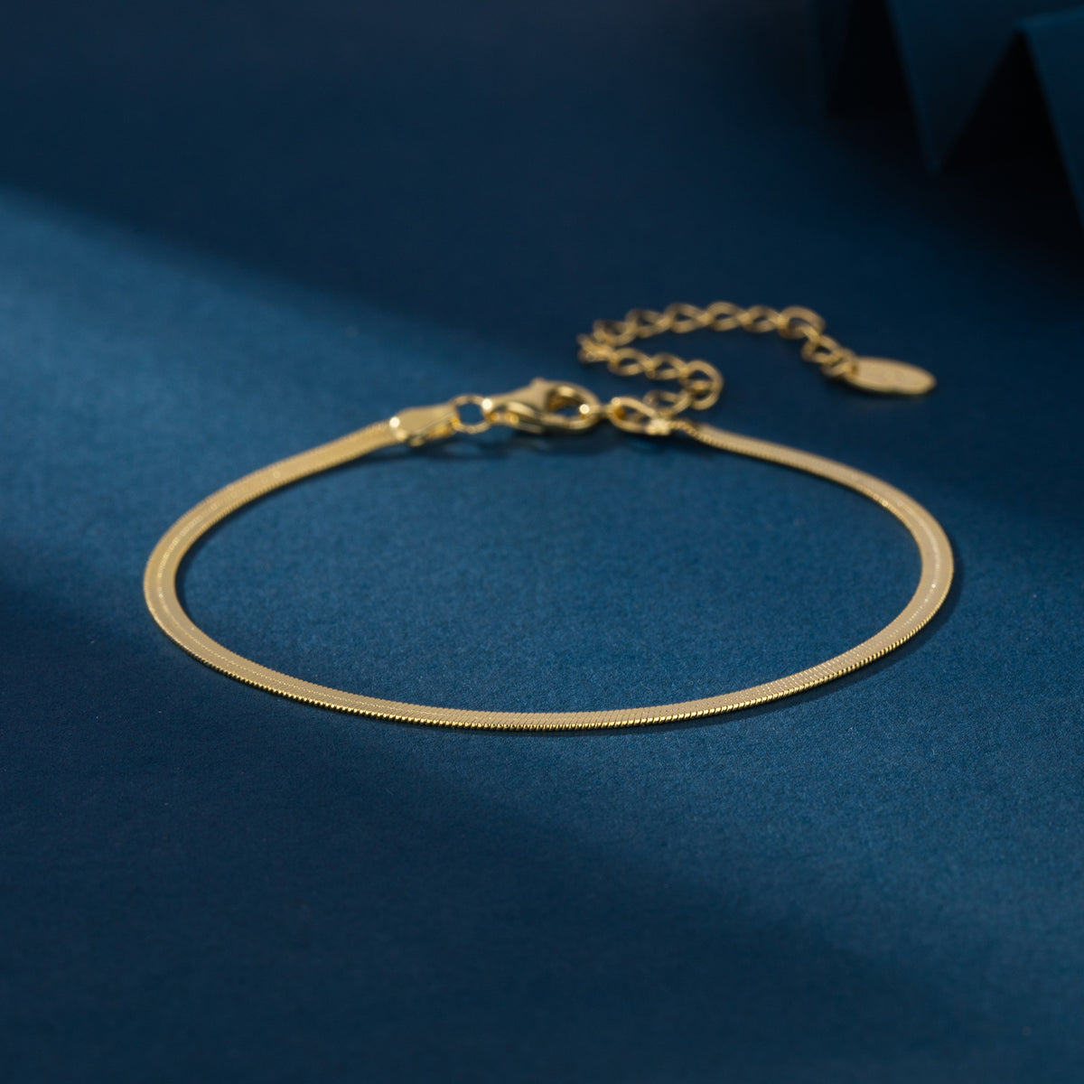 S925 Sterling Silver Flat Snake Chain Bracelet