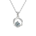 S925 Sterling Silver Moissanite Mobius Pendant Necklace