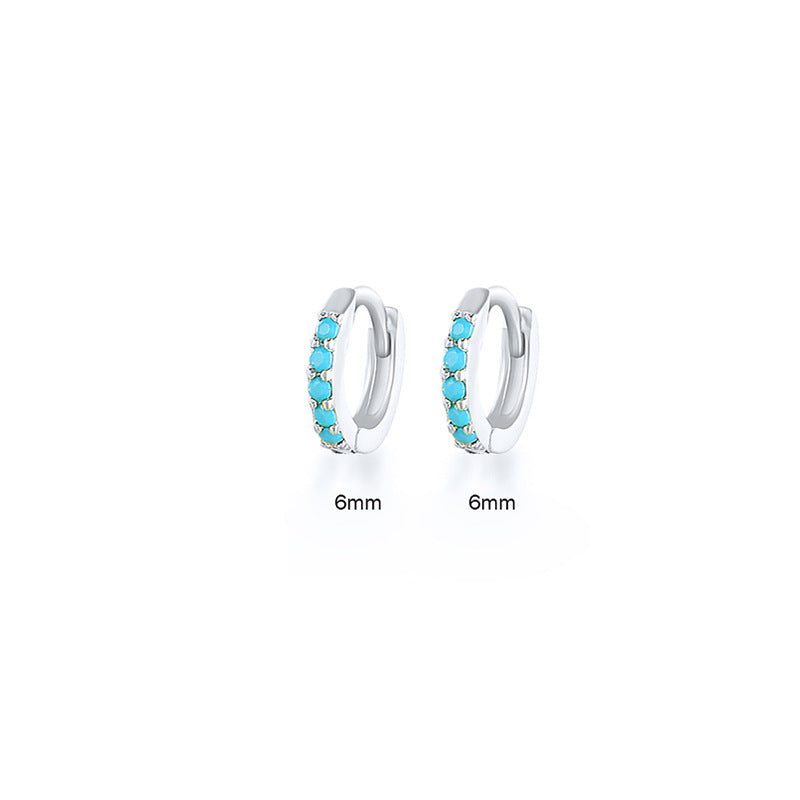 925 Sterling Silver & Zircon Hoop Earrings (men and women)