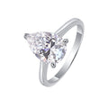 S925 Silver Ring with Fancy-Cut Moissanite