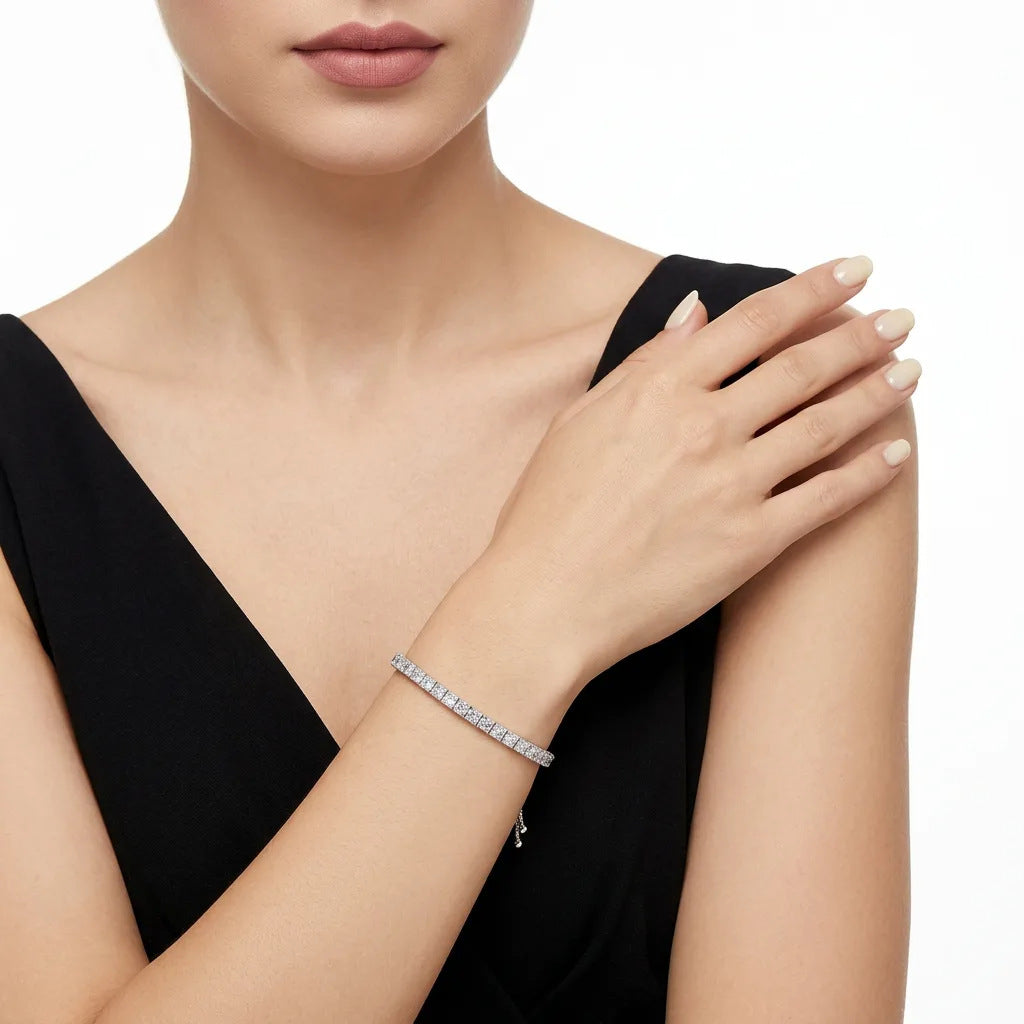 925 Silver Moissanite Tennis Bracelet