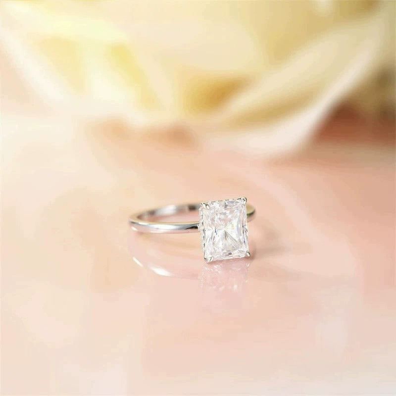 925 Silver Plain Ring Set with 3 Carat Silver Ring