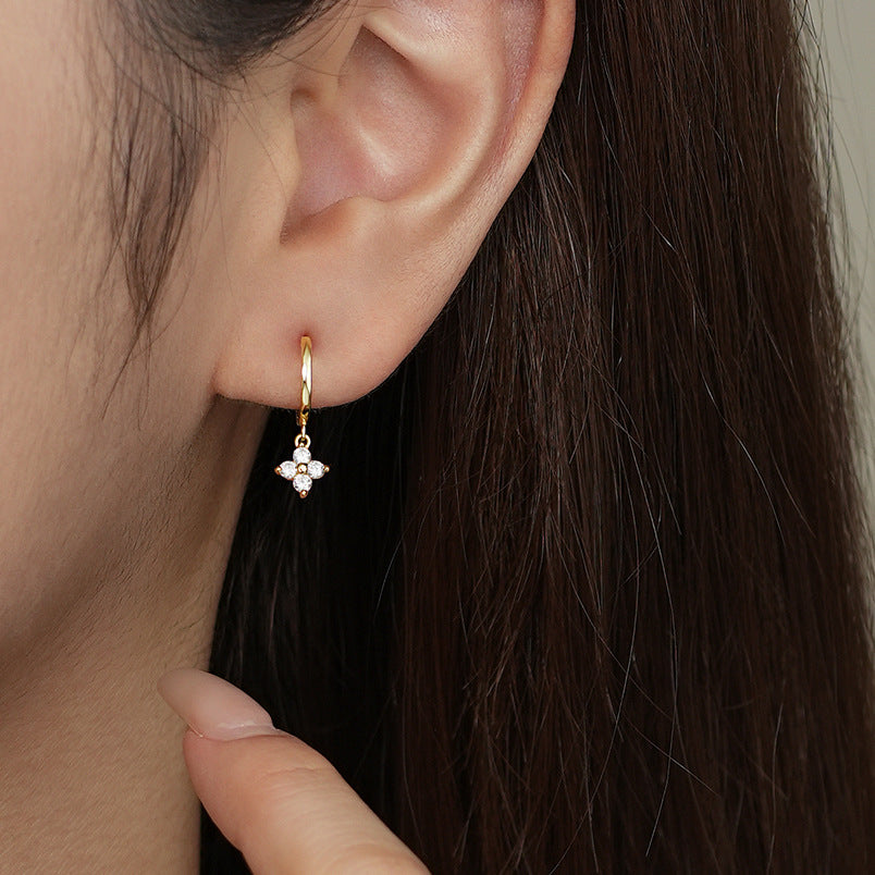 S925 Sterling Silver Earrings Set with Zirconia