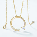 S925 Sterling Silver Blue Moonstone Pendant Necklace