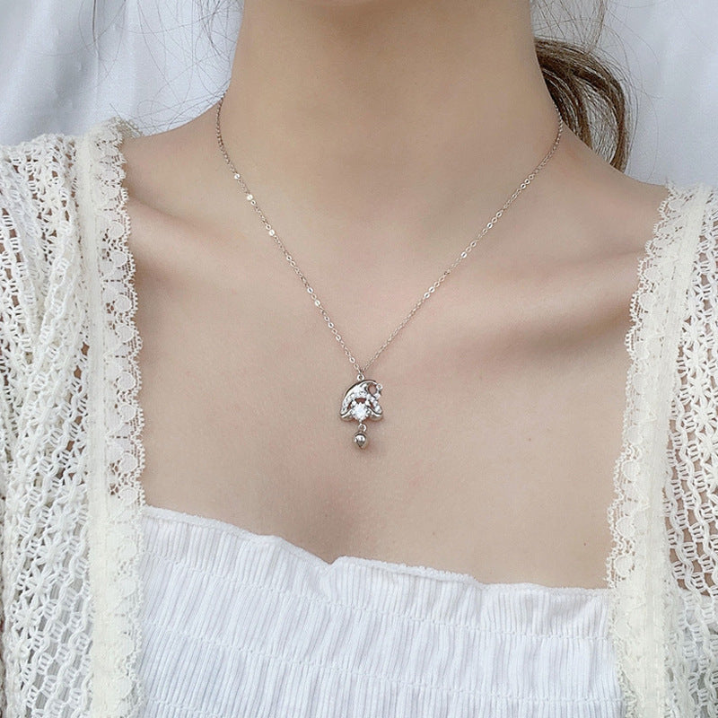 S925 Sterling Silver Moissanite Santa Claus Pendant Necklace
