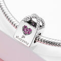 S925 Sterling Silver Loving Heart Handbag Zircon Pendant