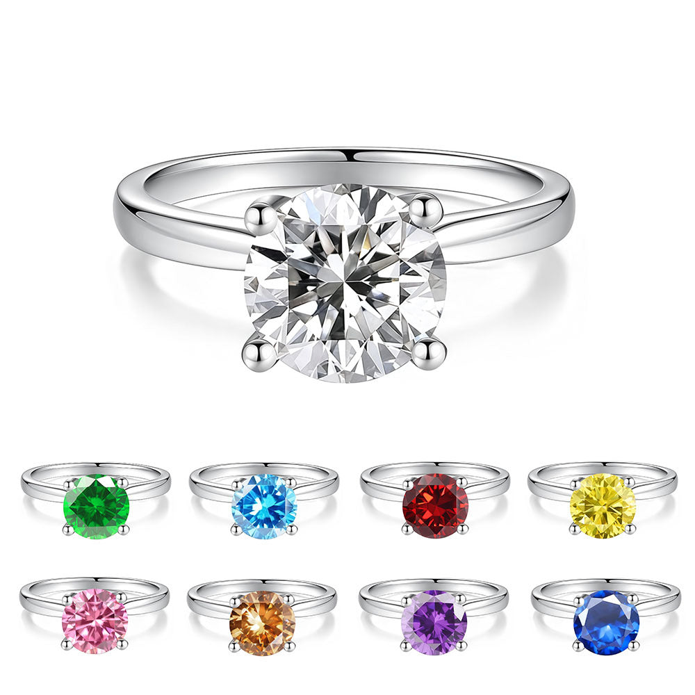 S925 Sterling Silver Moissanite Ring