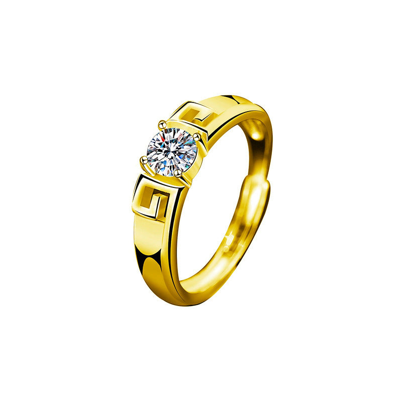 S925 Sterling Silver Moissanite A Lifetime of Love Couple Rings