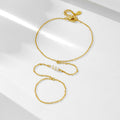 S925 Sterling Silver Natural Pearl Finger Chain Bracelet