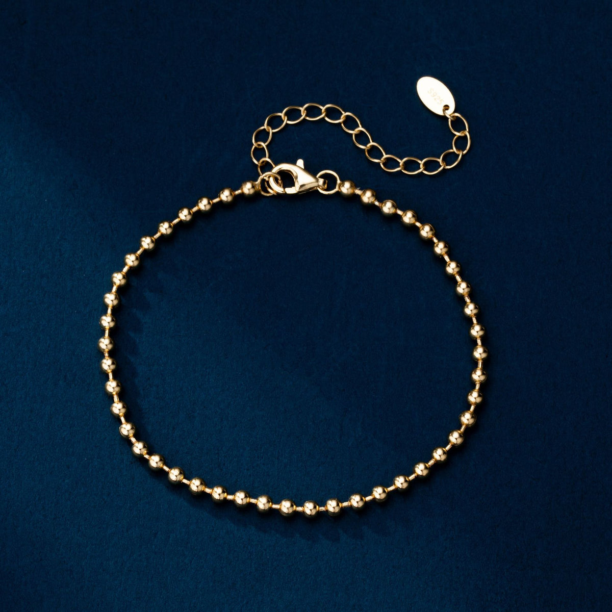 S925 Sterling Silver Smooth Bead Bracelet