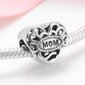S925 Sterling Silver Hollow Love Beaded Mother's Day Gift Pendant