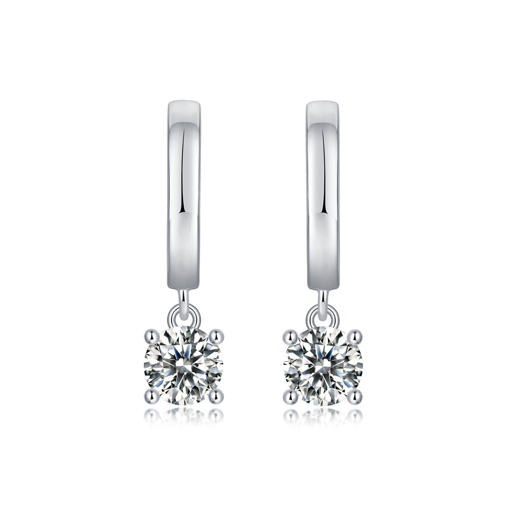 S925 Silver Moissanite Cross Earrings