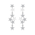 S925 Sterling Silver Long Star-Shaped Moissanite Stud Earrings