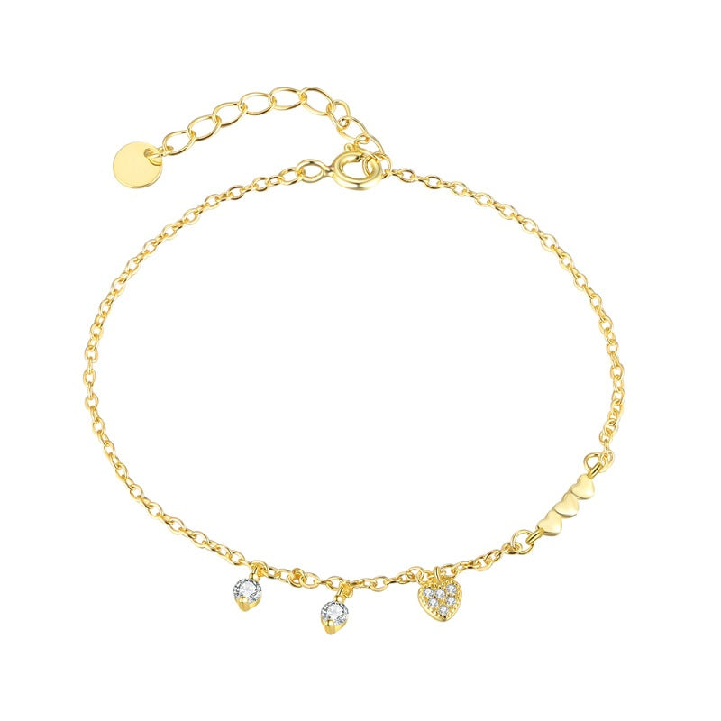 S925 Sterling Silver and Zircon Bracelet