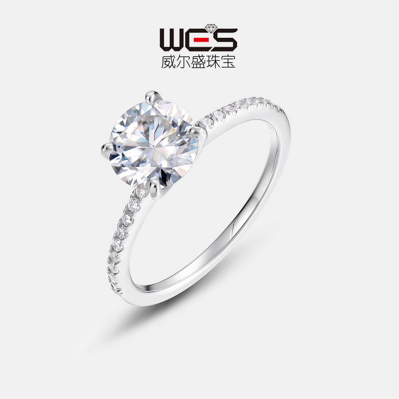 Minimalist S925 Silver Moissanite Ring