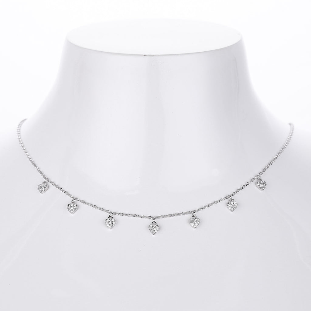 S925 pure silver zirconia ins exclusive necklace
