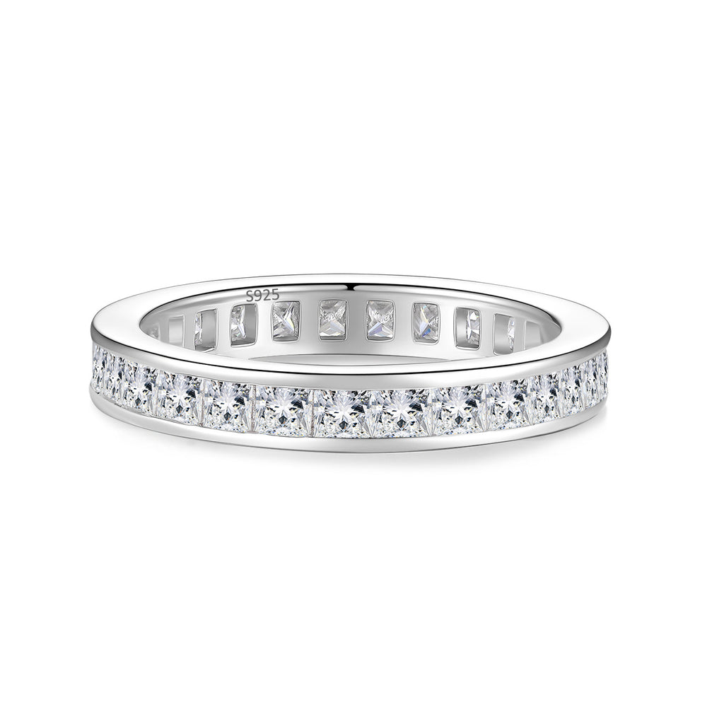S925 Sterling Silver Six-Prong Moissanite Ring