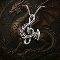 S925 Silver Vintage-Style Flying Dragon Halloween Necklace