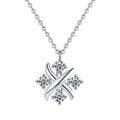 S925 Sterling Silver Moissanite X English Letter Pendant Necklace
