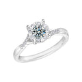 S925 Sterling Silver Four-Prong Snowflake Moissanite Ring