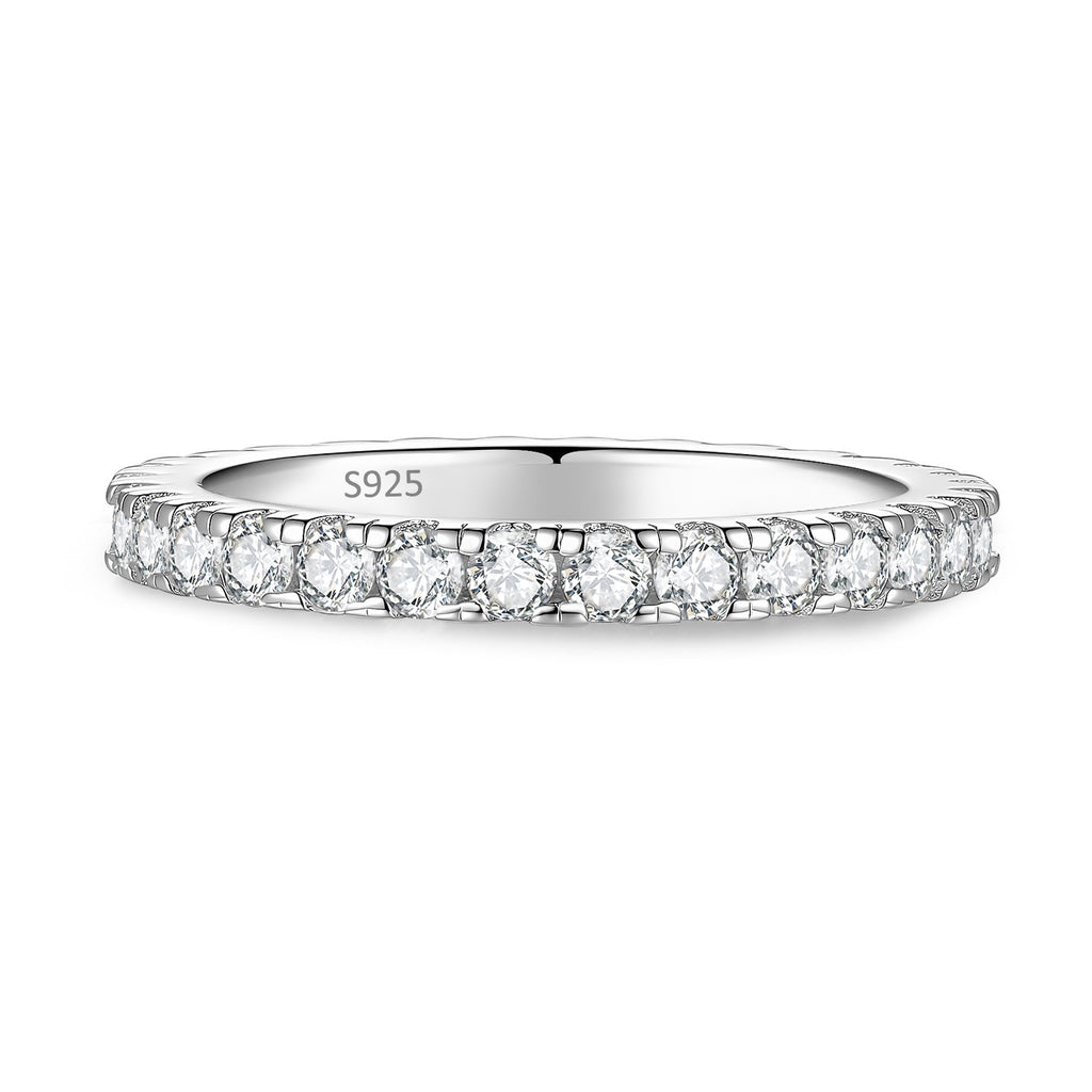 S925 Sterling Silver Moissanite Ring