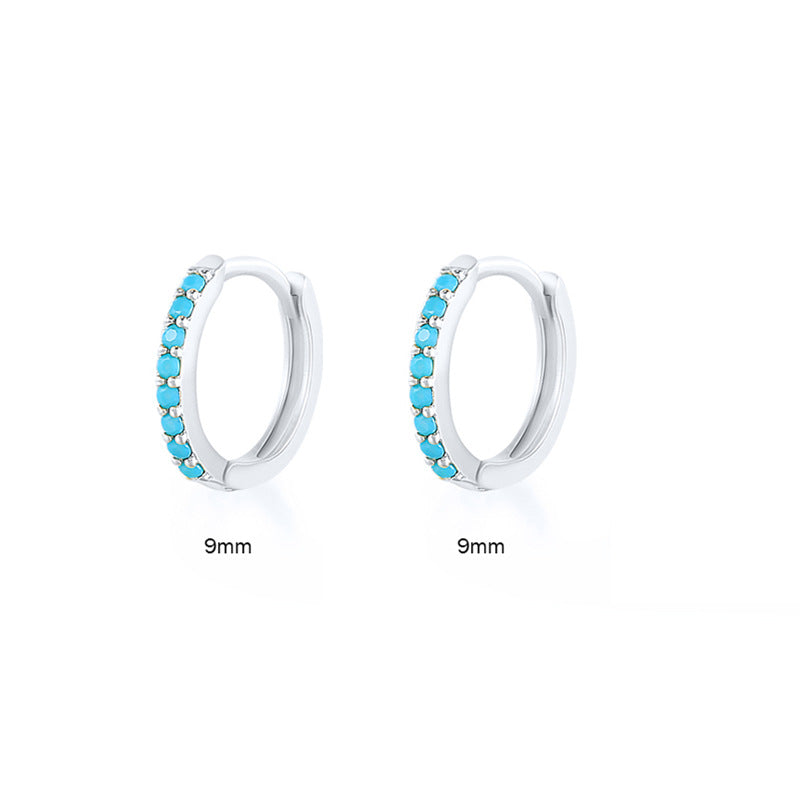 925 Sterling Silver & Zircon Hoop Earrings (men and women)