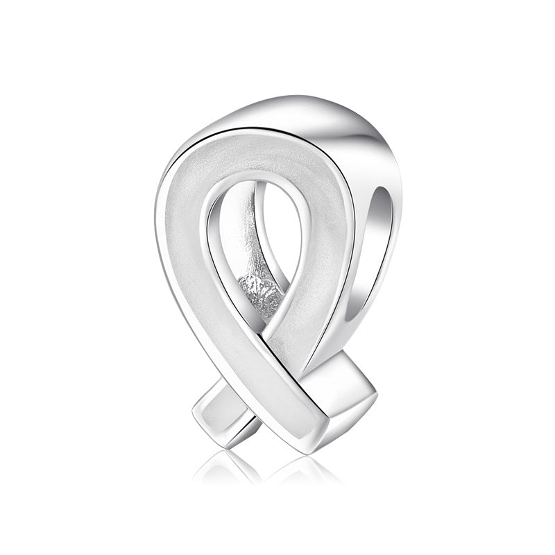 S925 Sterling Silver White Ribbon String Pendant