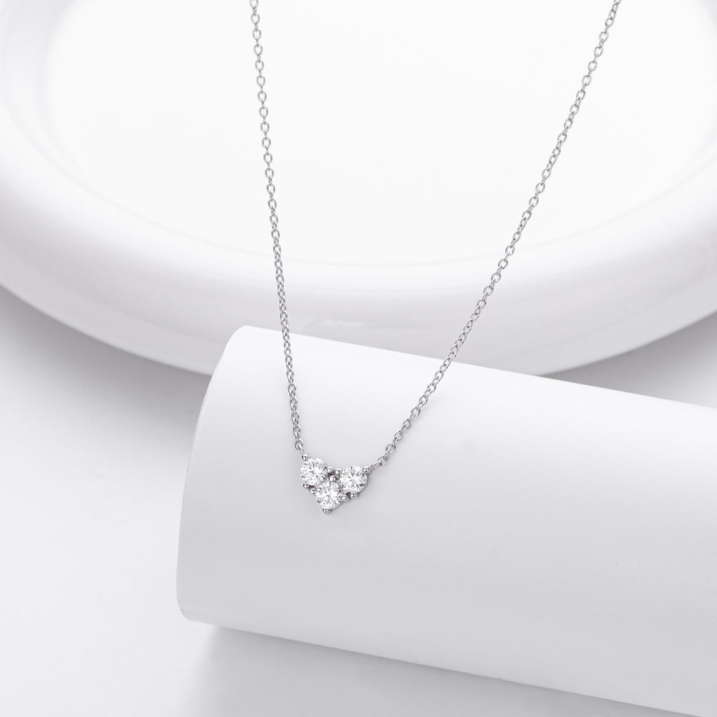 S925 Sterling Silver Niche Design Zirconia Necklace