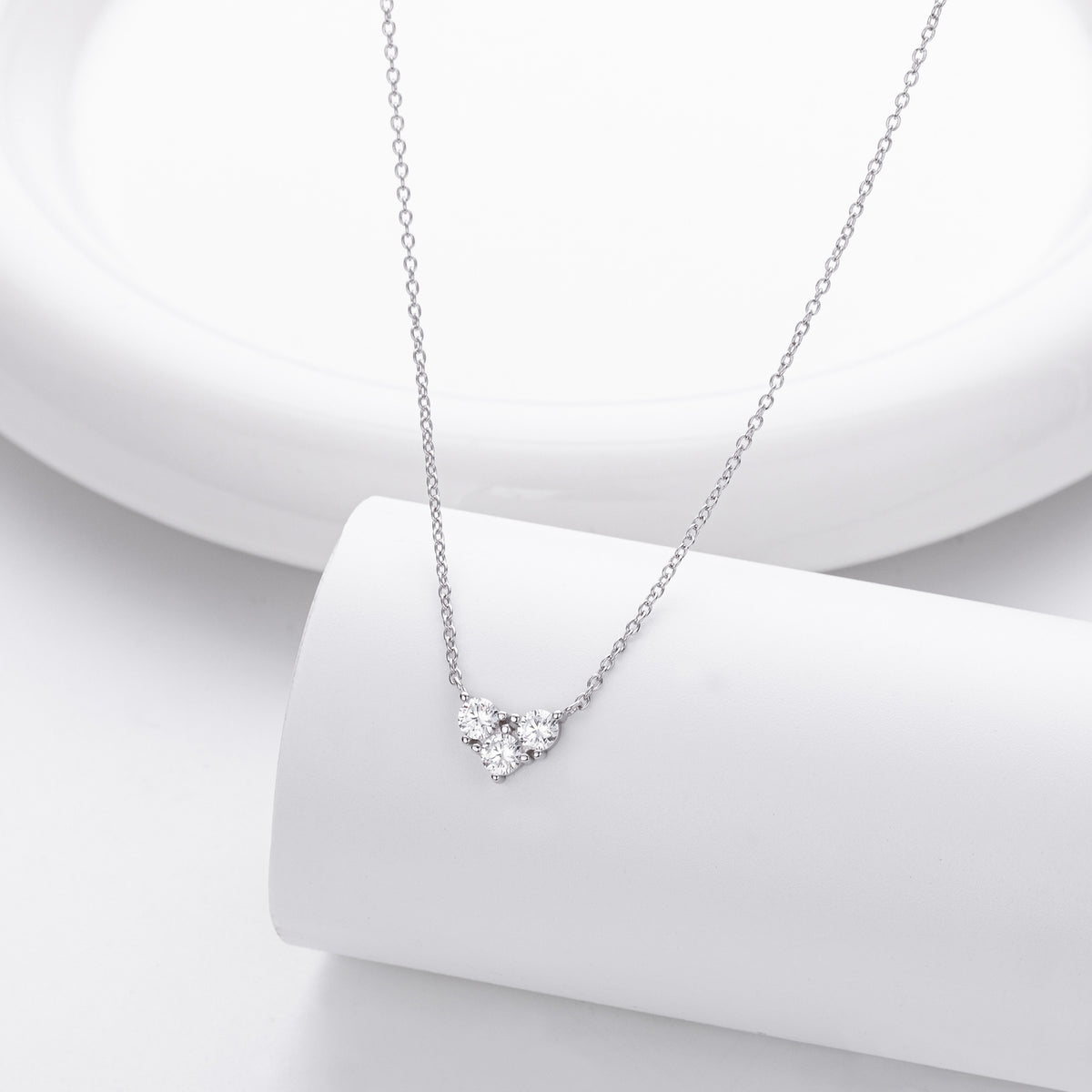 S925 Sterling Silver Niche Design Zirconia Necklace