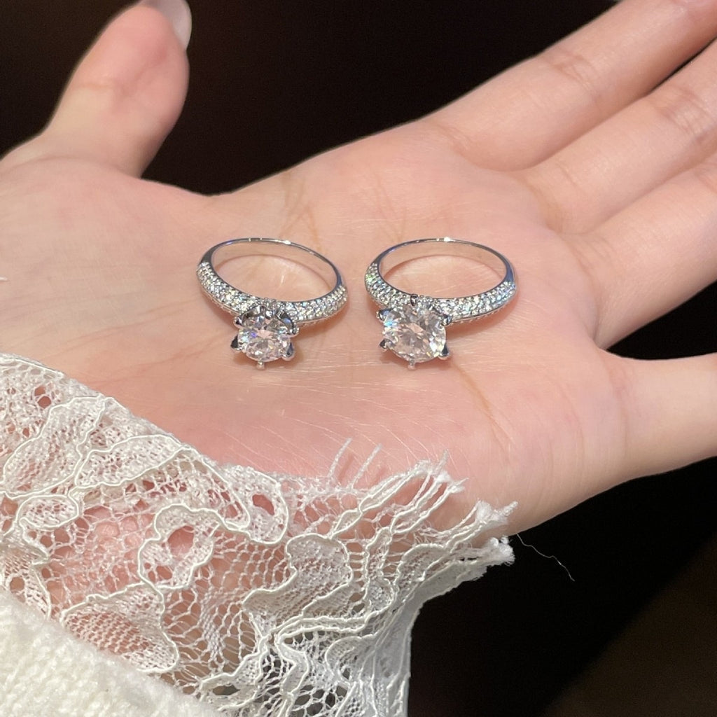 S925 Sterling Silver Moissanite Ring