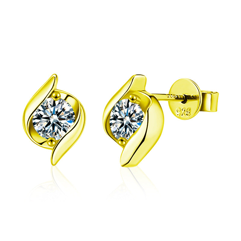 Classic S925 Sterling Silver Moissanite Earrings