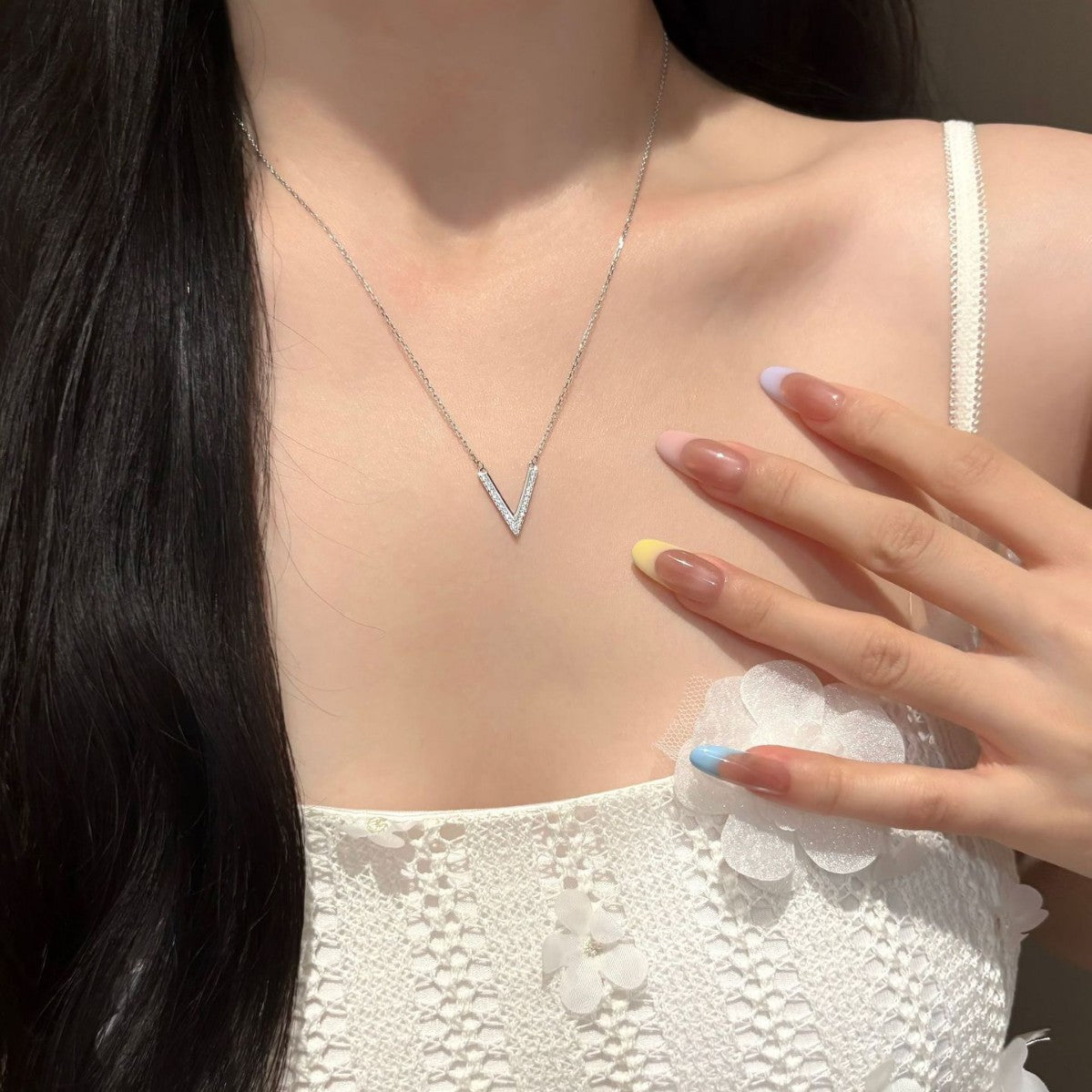 S925 Sterling Silver Moissanite Necklace