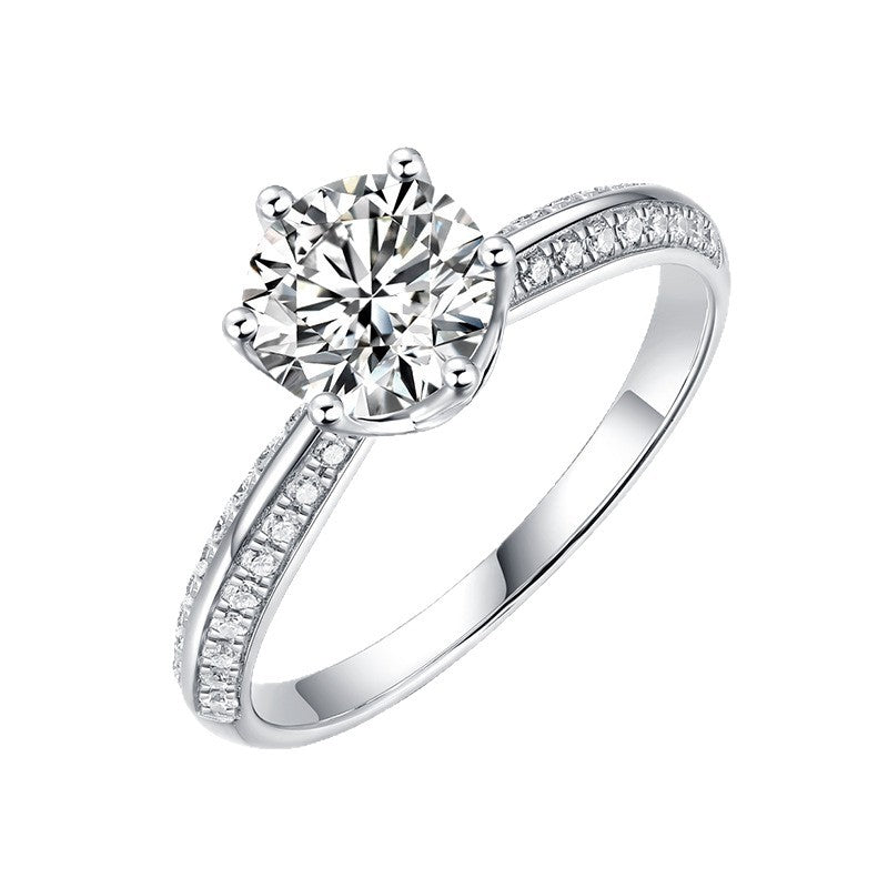 S925 Silver "Half-and-Half" Solid-Band Ring