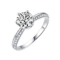 S925 Silver "Half-and-Half" Solid-Band Ring