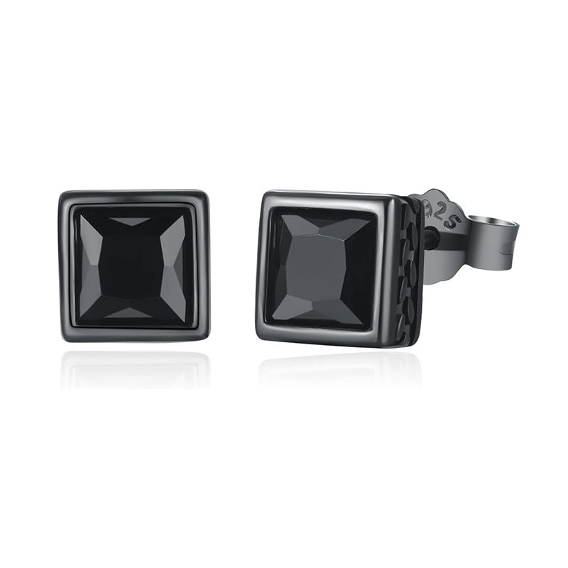 S925 Silver Halloween Quadrilateral Stud Earrings