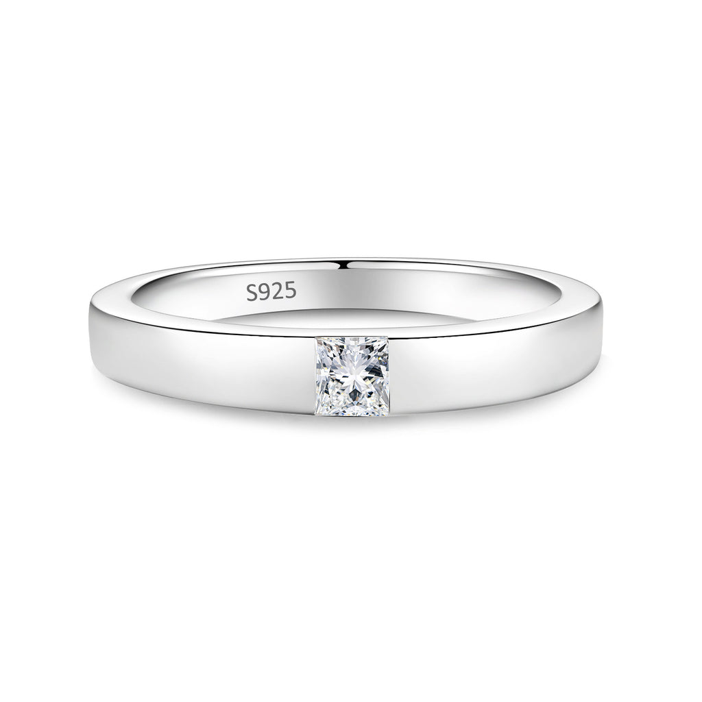 S925 Sterling Silver Moissanite Ring
