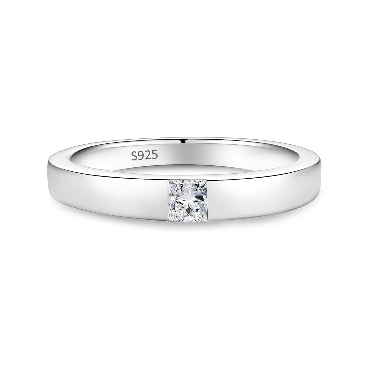 S925 Sterling Silver Moissanite Ring