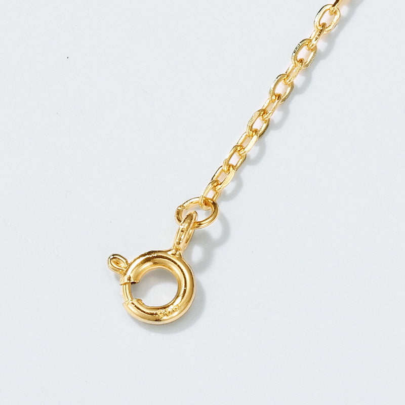 S925 Sterling Silver Gold Plated Adjustable Length Necklace