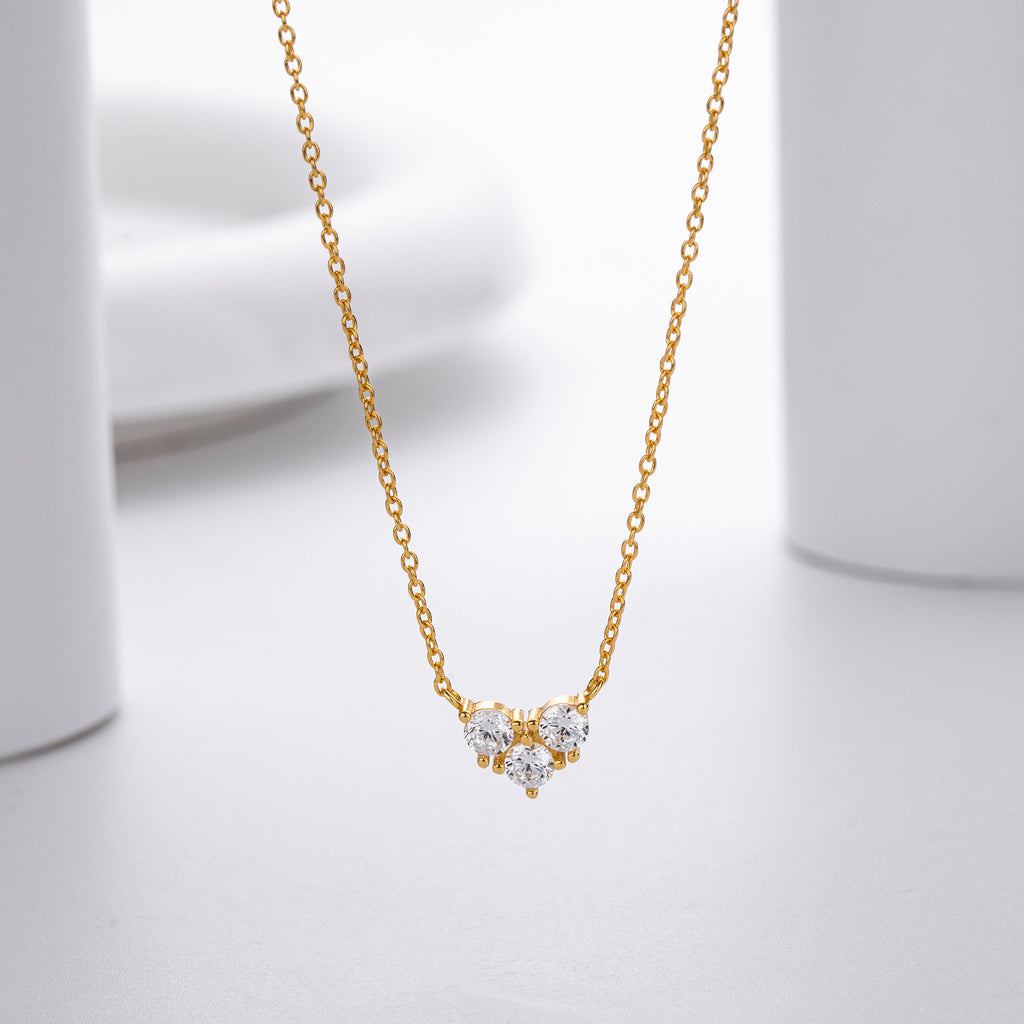 S925 Sterling Silver Niche Design Zirconia Necklace