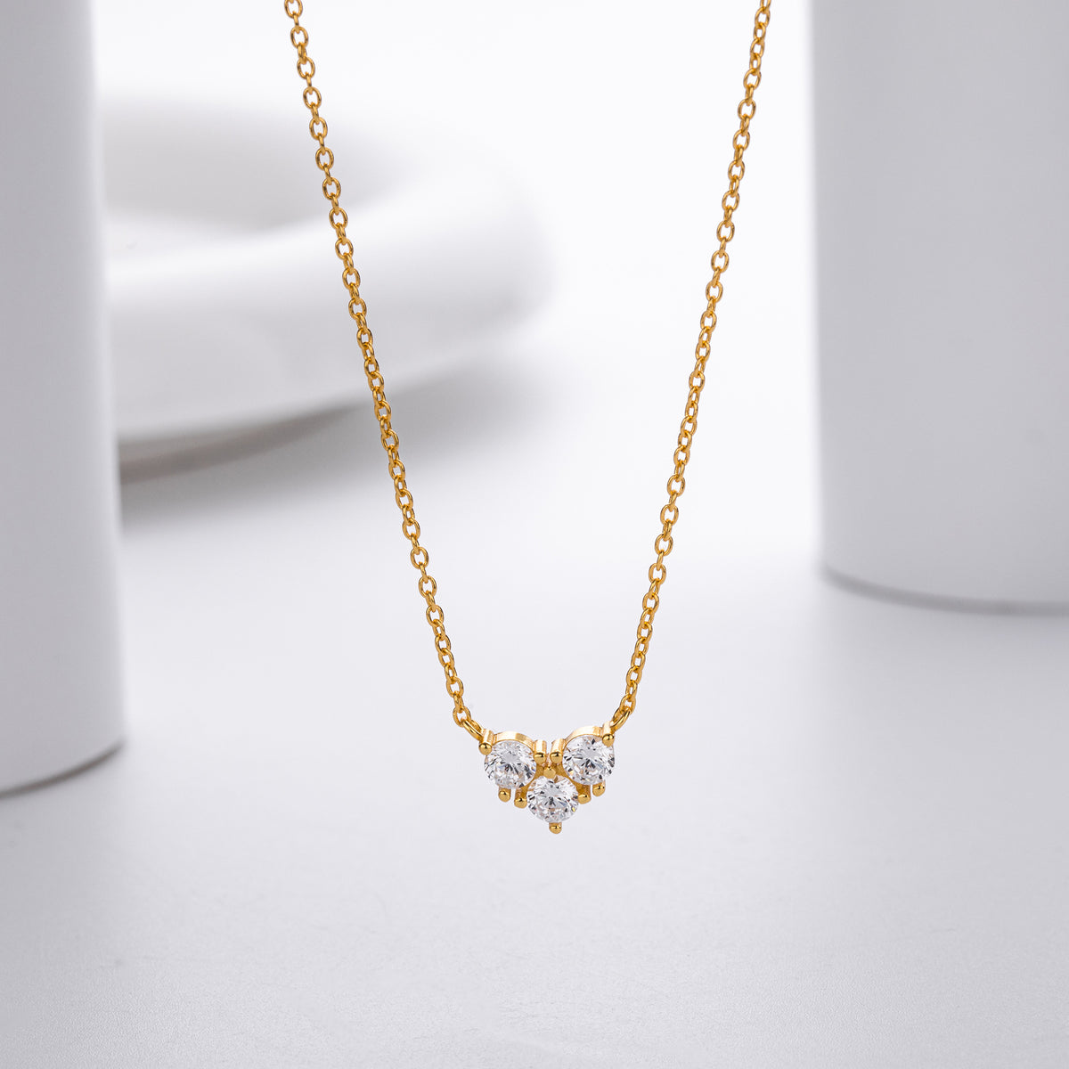 S925 Sterling Silver Niche Design Zirconia Necklace
