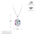 S925 Sterling Silver Color Zirconium Pendant Necklace