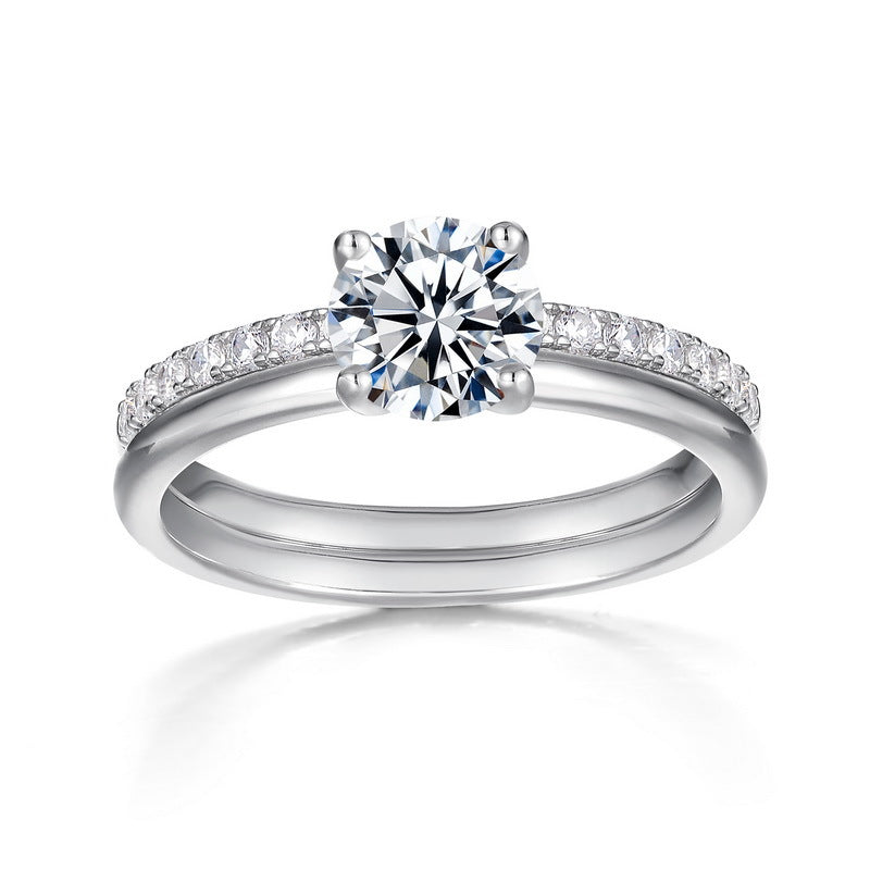 S925 Silver D-Color Brilliant Moissanite Ring